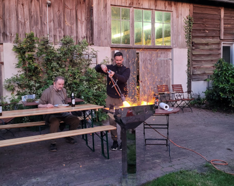 Boris als Grillmeister am Freitag