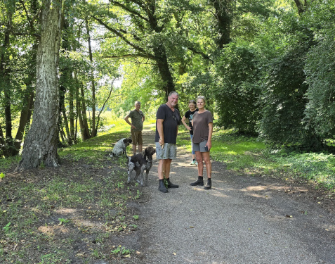 Reviergang durch die Parkanlagen des Schloßes an der Temnitz